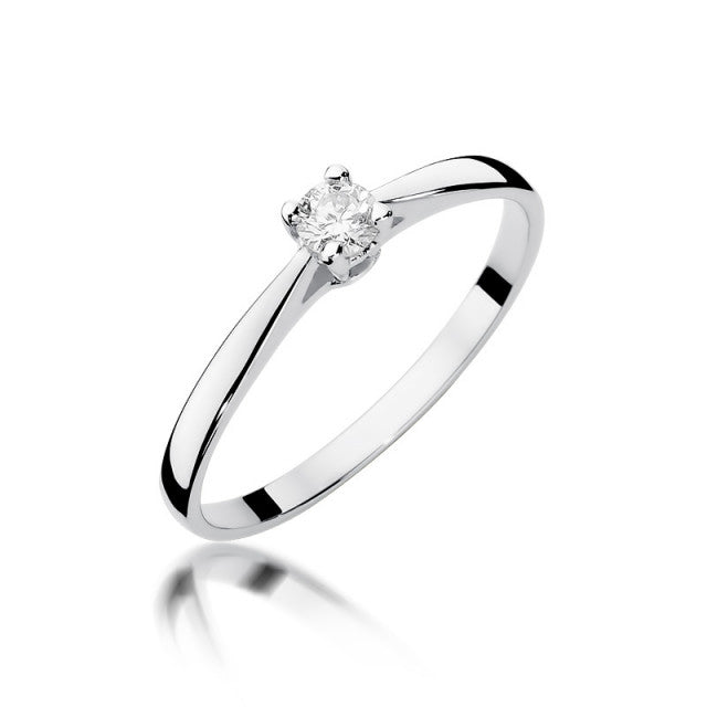 Inel Aur 14K cu Diamant Natural 0.15 ct, imaginea 4 din 11