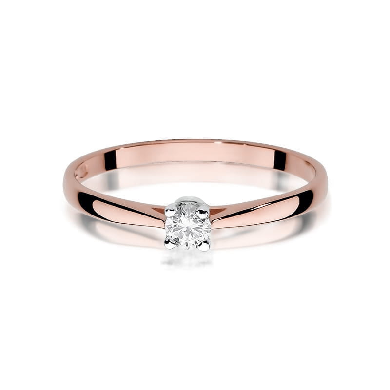 Inel Aur 14K cu Diamant Natural 0.15 ct, imaginea 9 din 11