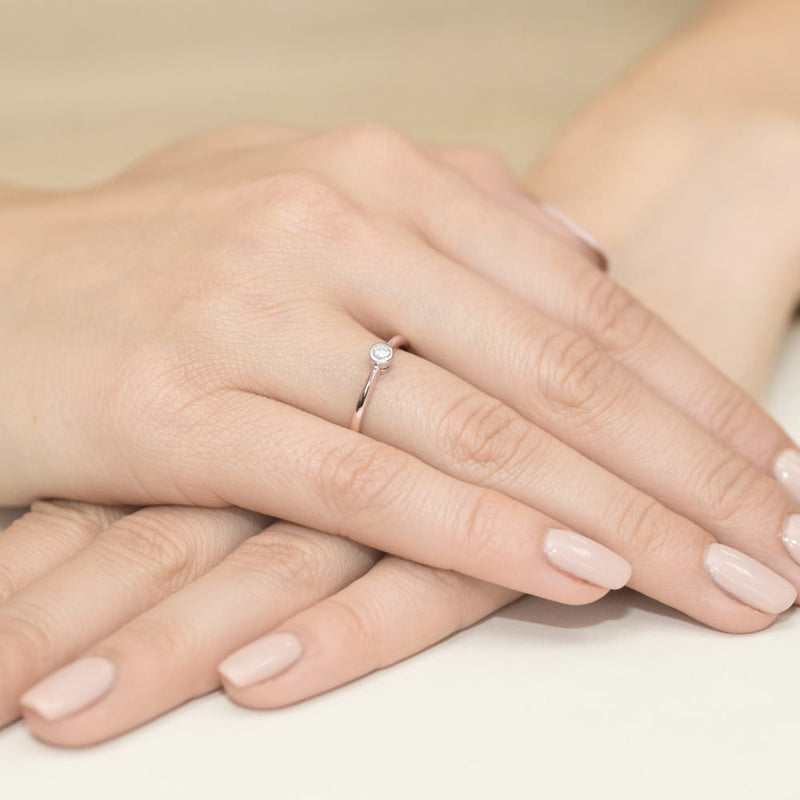 Inel Aur 14K cu Diamant Natural 0.08 ct, imaginea 11 din 11