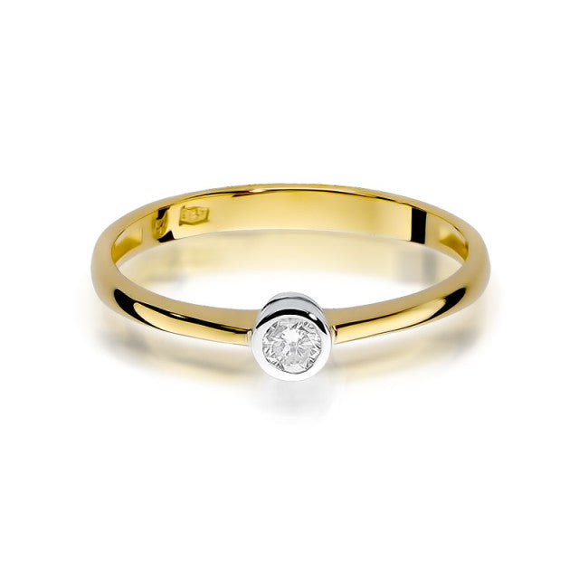Inel Aur 14K cu Diamant Natural 0.08 ct, imaginea 2 din 11