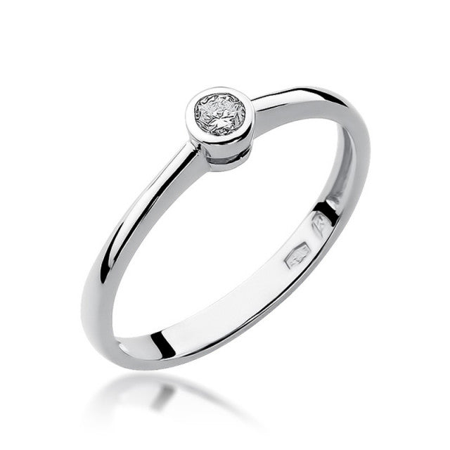 Inel Aur 14K cu Diamant Natural 0.08 ct, imaginea 4 din 11