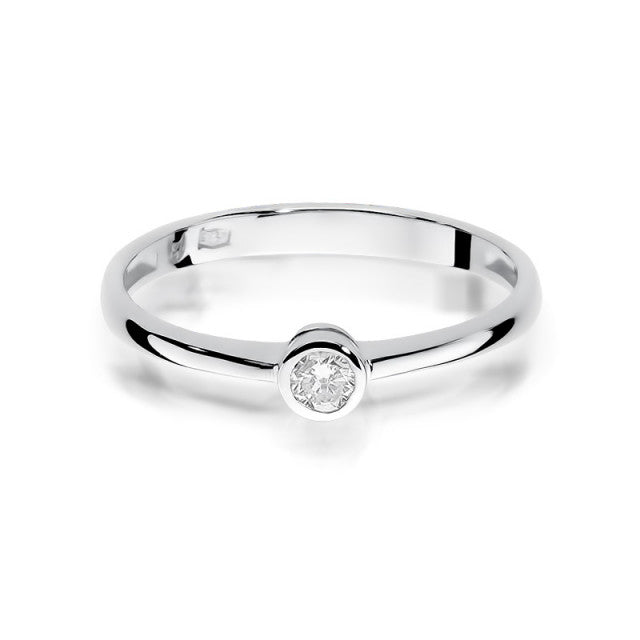 Inel Aur 14K cu Diamant Natural 0.08 ct, imaginea 5 din 11