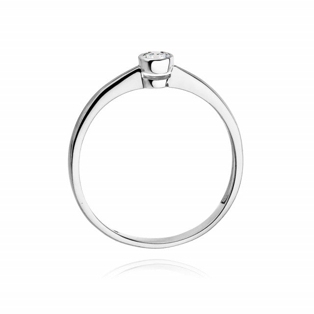 Inel Aur 14K cu Diamant Natural 0.08 ct, imaginea 6 din 11