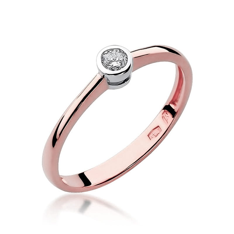 Inel Aur 14K cu Diamant Natural 0.10 ct, imaginea 8 din 10