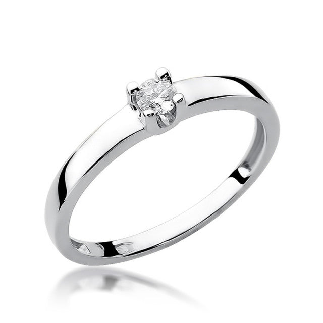 Inel Aur 14K cu Diamant Natural 0.08 ct, imaginea 4 din 10