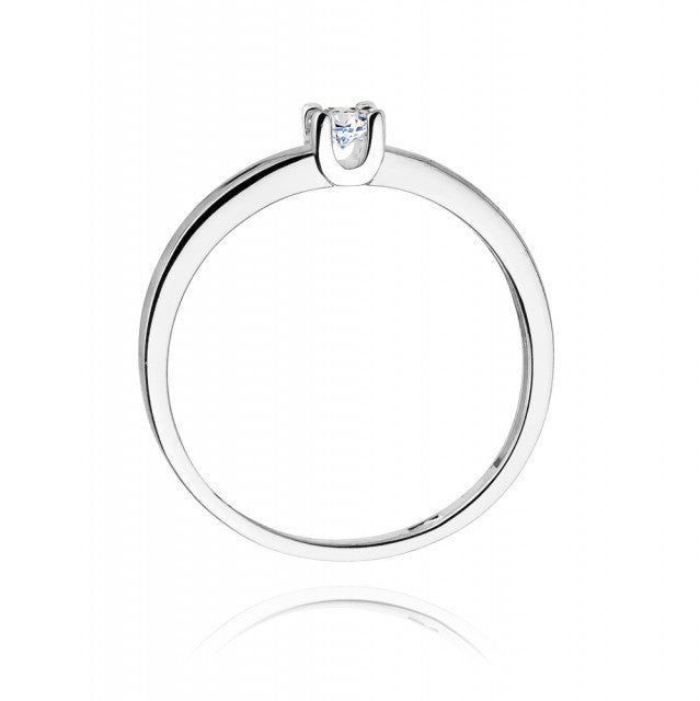 Inel Aur 14K cu Diamant Natural 0.08 ct, imaginea 6 din 10