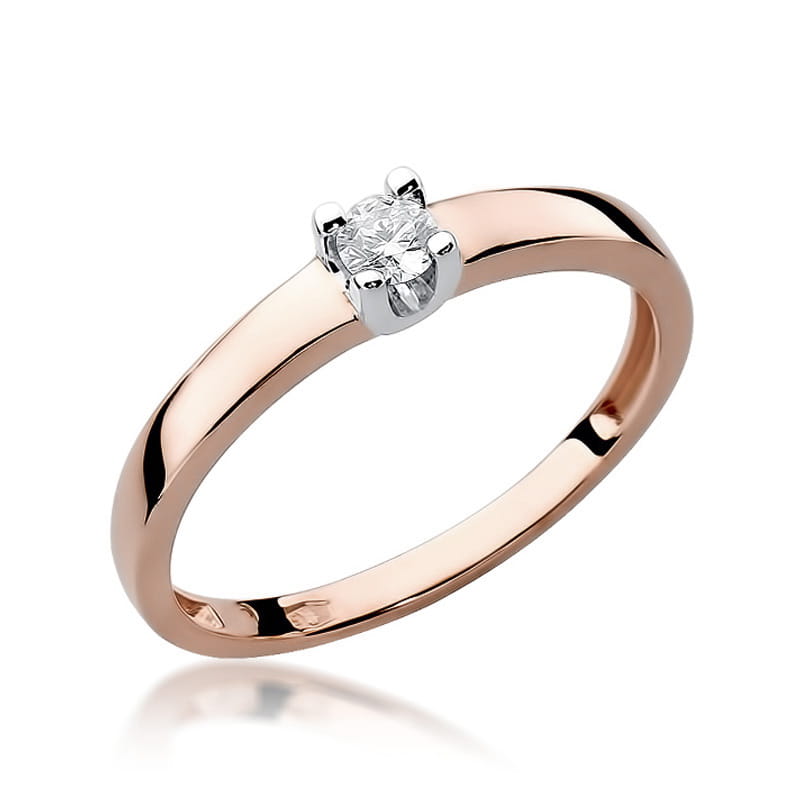 Inel Aur 14K cu Diamant Natural 0.08 ct, imaginea 8 din 10
