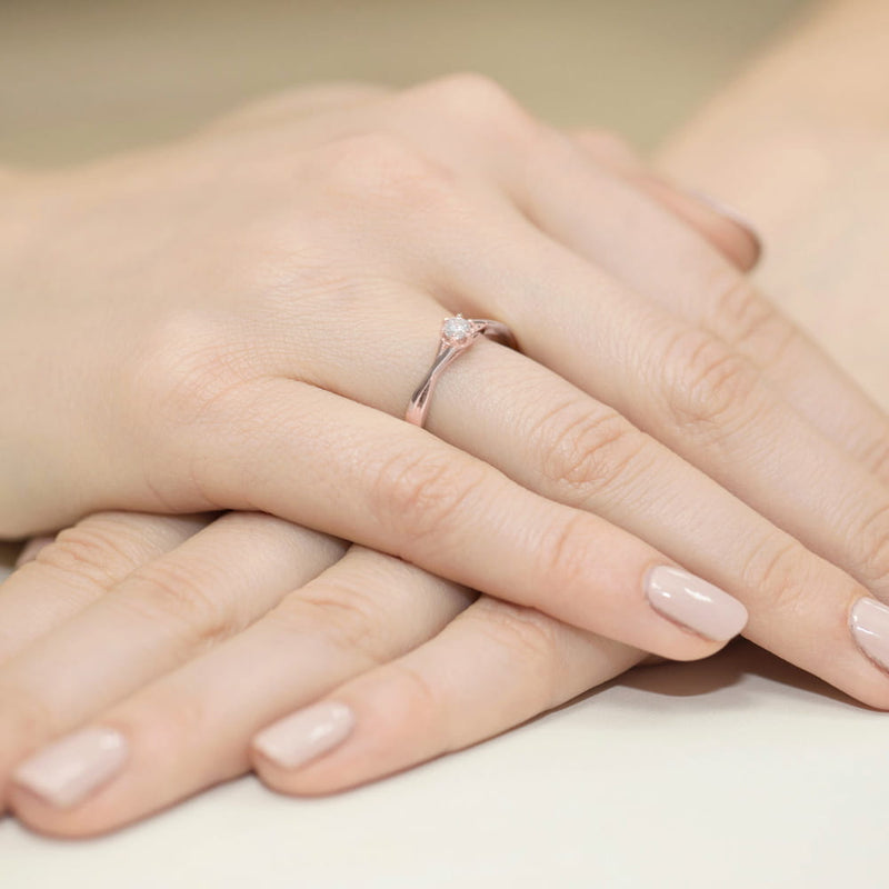 Inel Aur 14K cu Diamant Natural 0.12 ct, imaginea 11 din 11