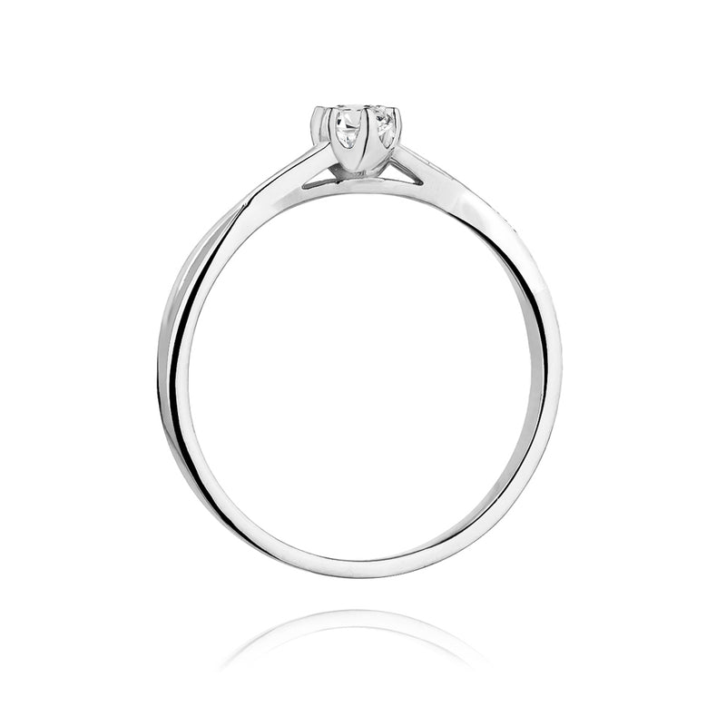 Inel Aur 14K cu Diamant Natural 0.12 ct, imaginea 6 din 11