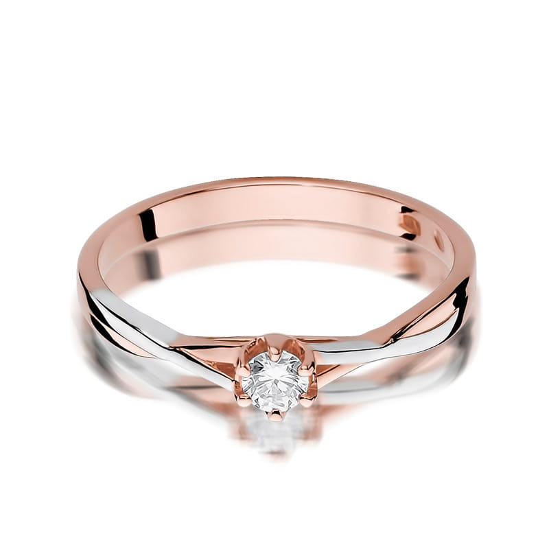 Inel Aur 14K cu Diamant Natural 0.12 ct, imaginea 9 din 11