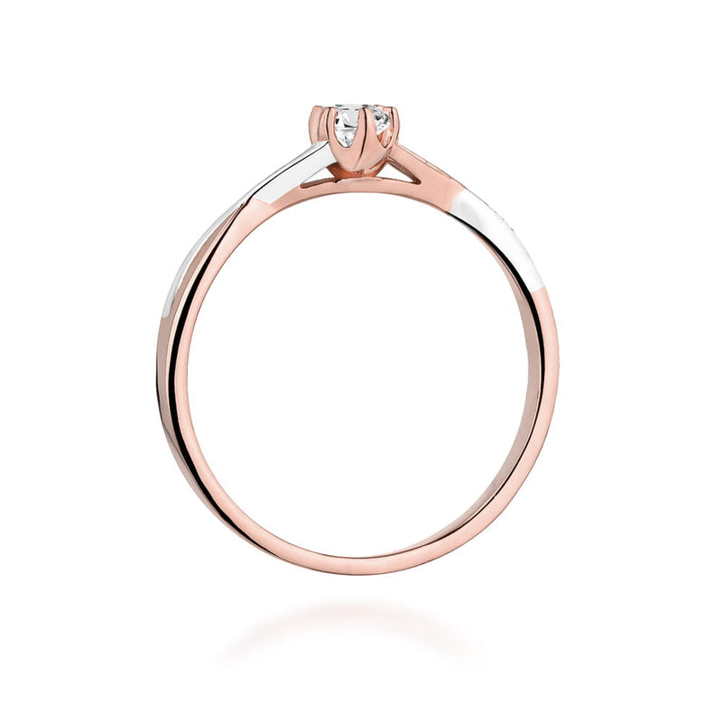 Inel Aur 14K cu Diamant Natural 0.12 ct, imaginea 10 din 11