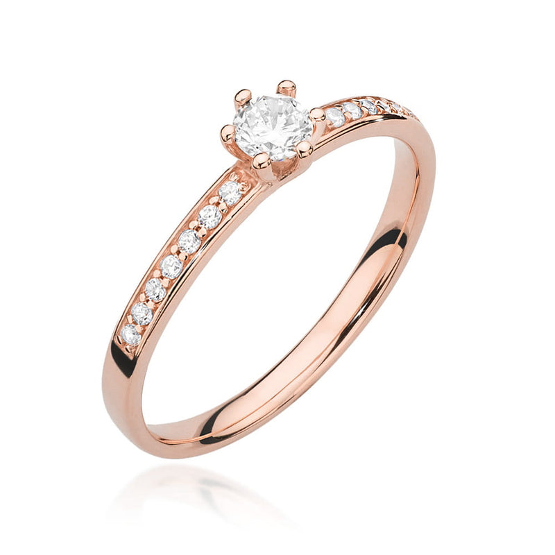 Inel Aur 14K cu Diamante Naturale 0.17 ct, imaginea 8 din 11
