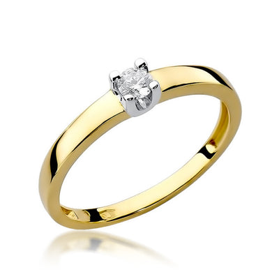 Inel Aur 14K cu Diamant Natural 0.10 ct