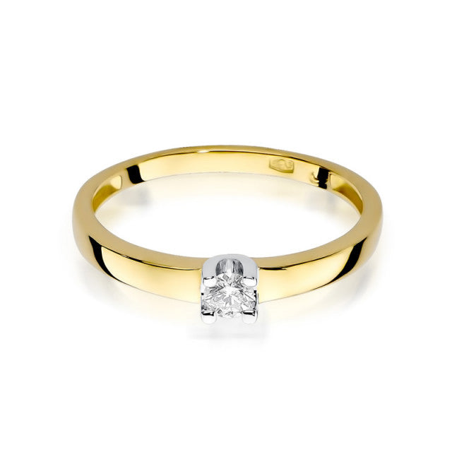 Inel Aur 14K cu Diamant Natural 0.10 ct, imaginea 2 din 11