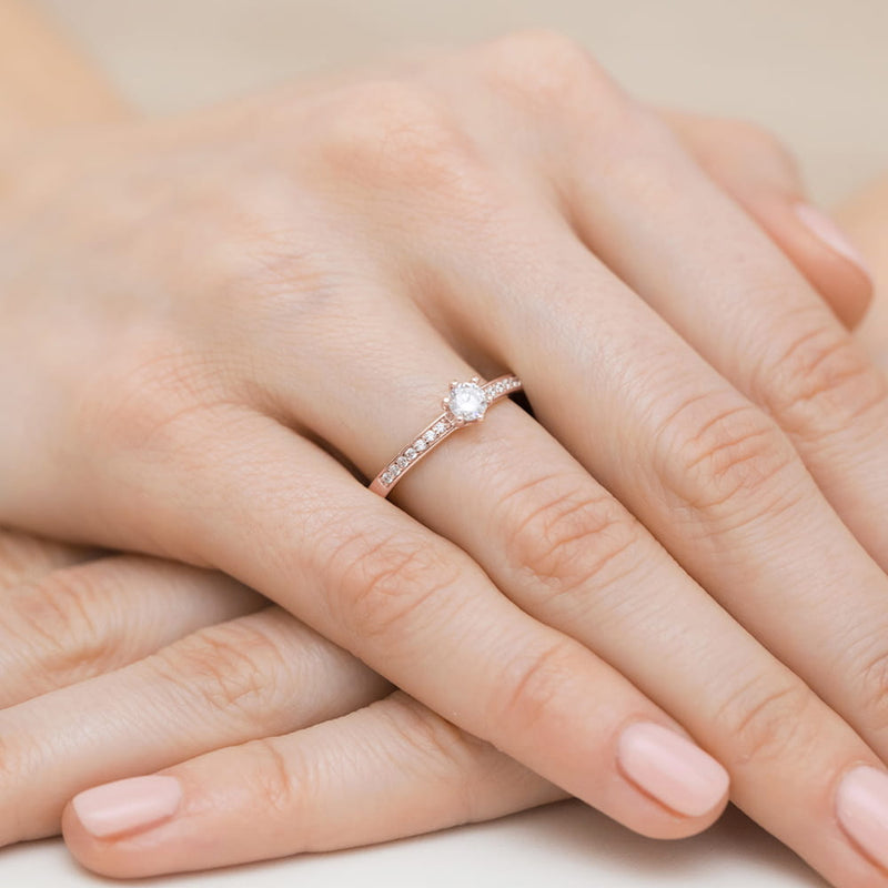 Inel Aur 14K cu Diamante Naturale 0.37 ct, imaginea 11 din 11