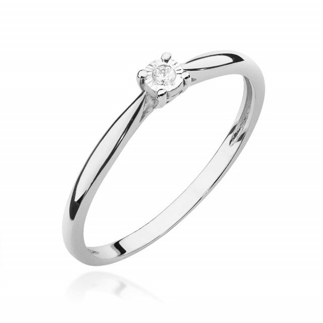 Inel Aur 14K cu Diamant Natural 0.01 ct, imaginea 4 din 11