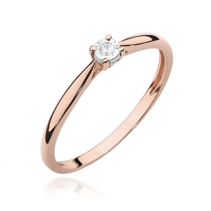 Inel Aur 14K cu Diamant Natural 0.01 ct, imaginea 8 din 11