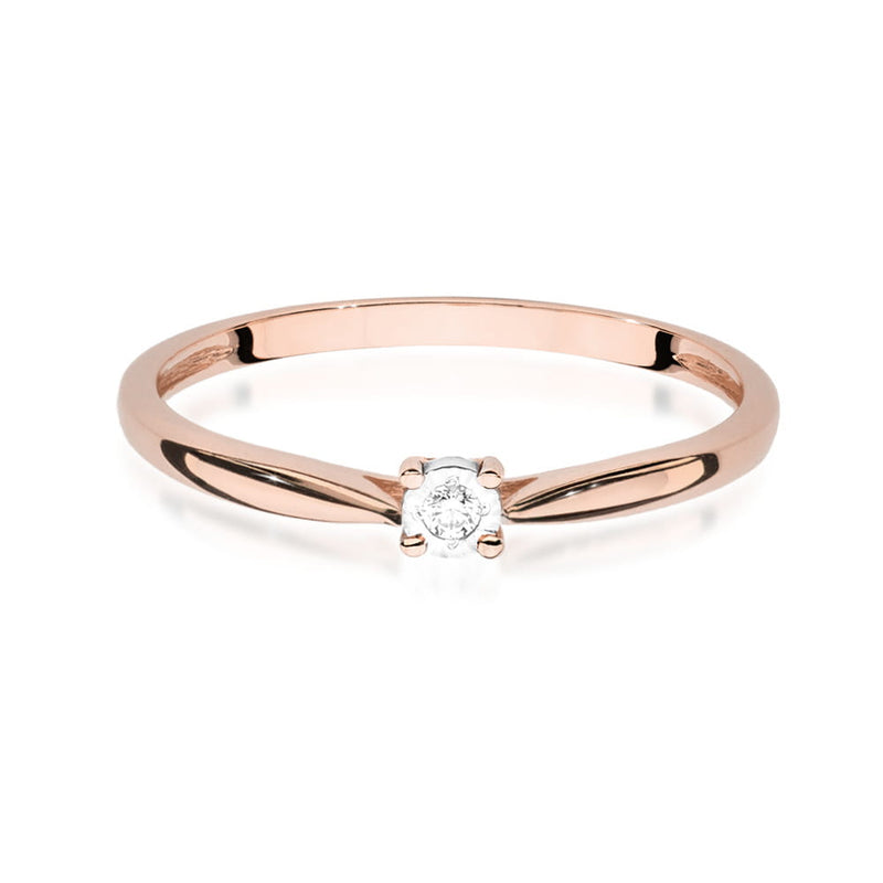 Inel Aur 14K cu Diamant Natural 0.01 ct, imaginea 9 din 11