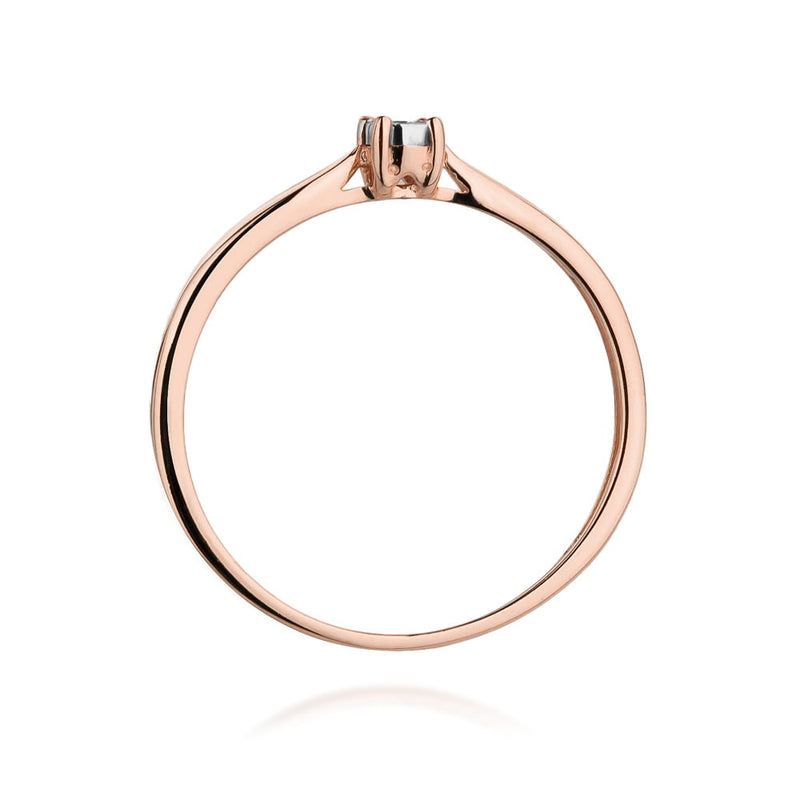 Inel Aur 14K cu Diamant Natural 0.03 ct, imaginea 10 din 11