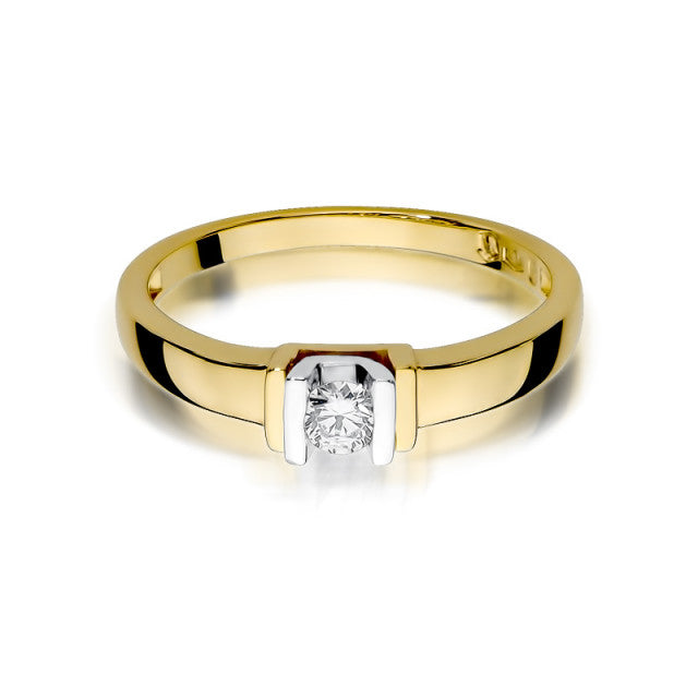 Inel Aur 14K cu Diamant Natural 0.10 ct, imaginea 2 din 11