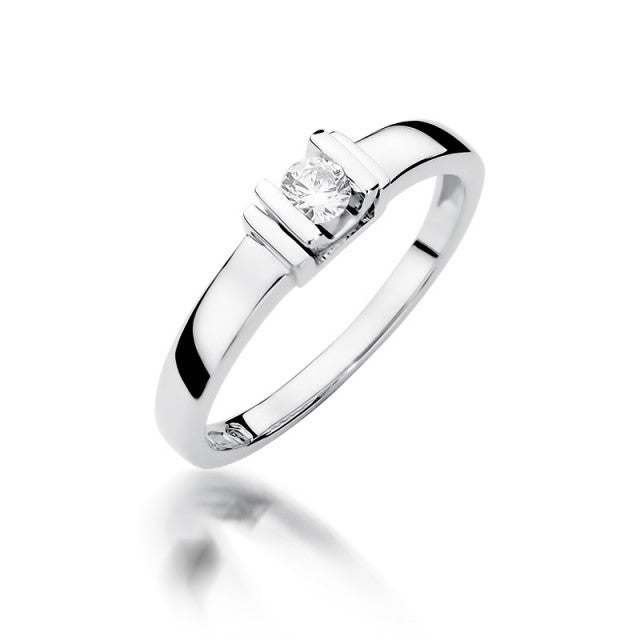 Inel Aur 14K cu Diamant Natural 0.10 ct, imaginea 4 din 11