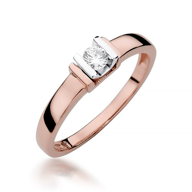 Inel Aur 14K cu Diamant Natural 0.10 ct, imaginea 9 din 11