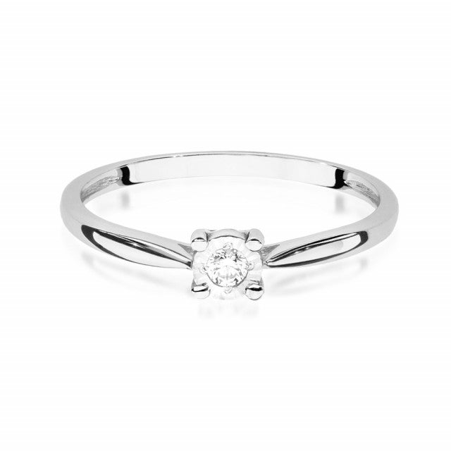 Inel Aur 14K cu Diamant Natural 0.08 ct, imaginea 5 din 11