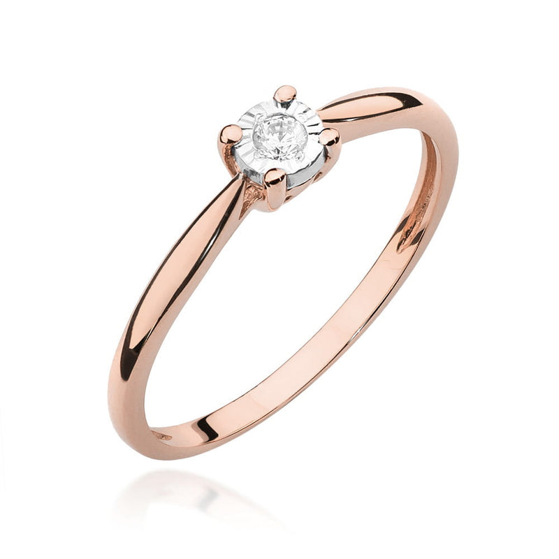 Inel Aur 14K cu Diamant Natural 0.08 ct, imaginea 8 din 11