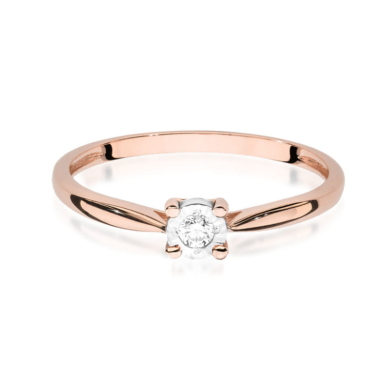 Inel Aur 14K cu Diamant Natural 0.08 ct, imaginea 9 din 11