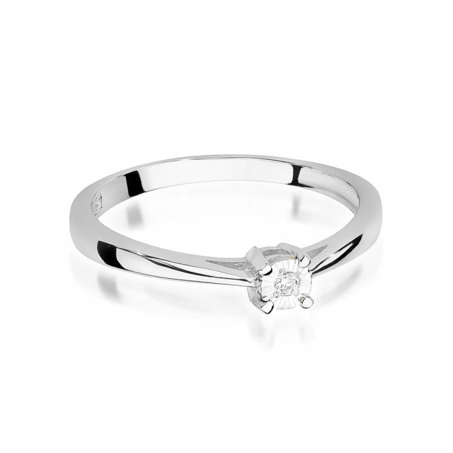 Inel Aur 14K cu Diamant Natural 0.02 ct, imaginea 5 din 10
