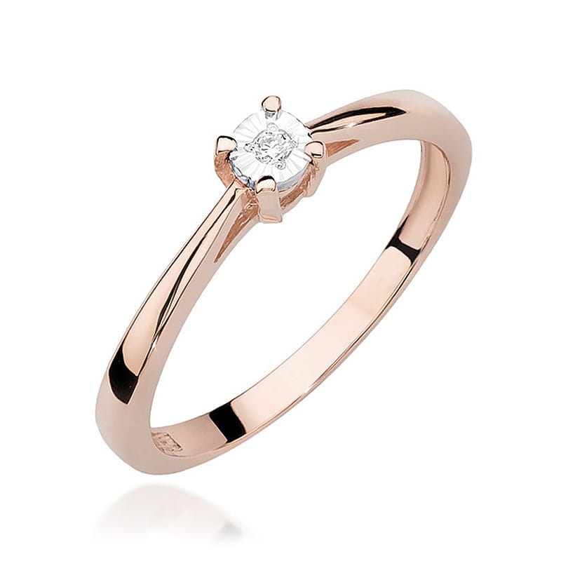 Inel Aur 14K cu Diamant Natural 0.02 ct, imaginea 8 din 10