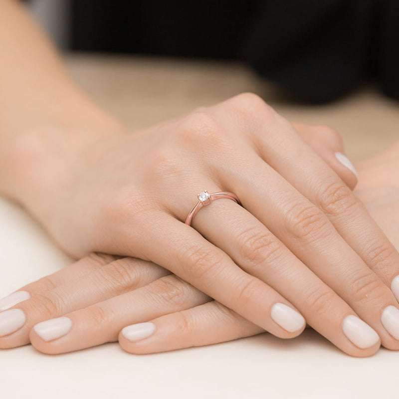 Inel Aur 14K cu Diamant Natural 0.02 ct, imaginea 10 din 10