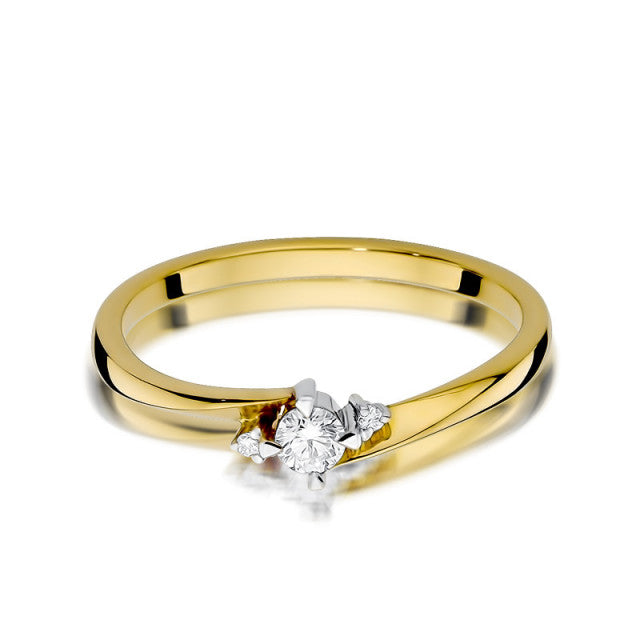 Inel Aur 14K cu Diamante Naturale 0.12 ct, imaginea 2 din 11