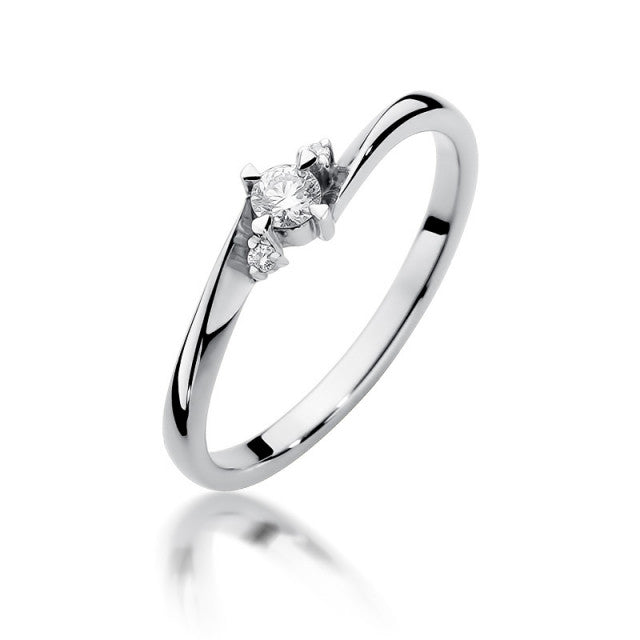 Inel Aur 14K cu Diamante Naturale 0.12 ct, imaginea 4 din 11