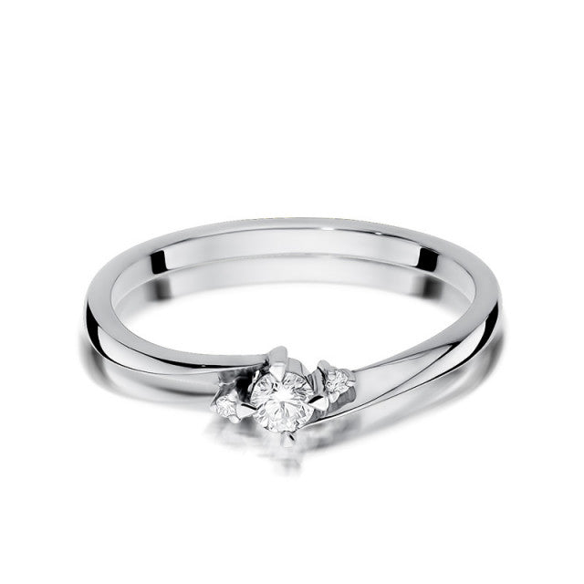 Inel Aur 14K cu Diamante Naturale 0.12 ct, imaginea 5 din 11