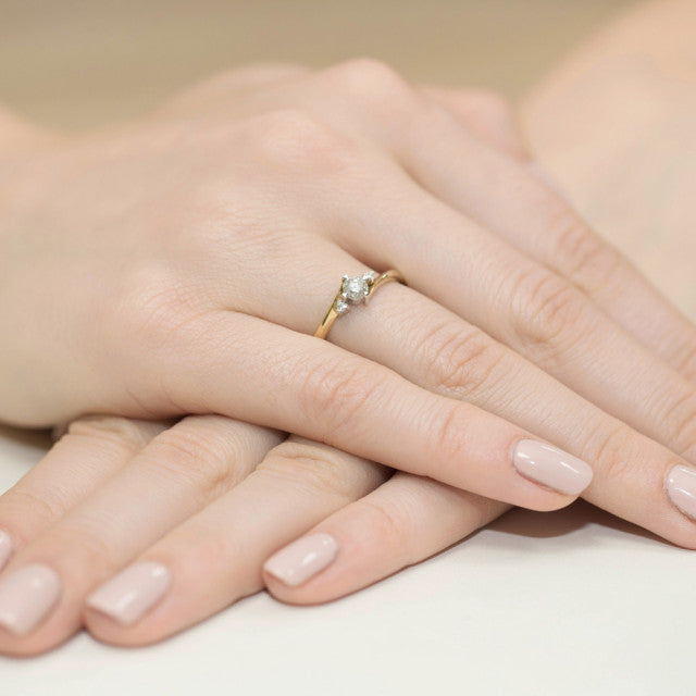 Inel Aur 14K cu Diamante Naturale 0.27 ct, imaginea 7 din 10