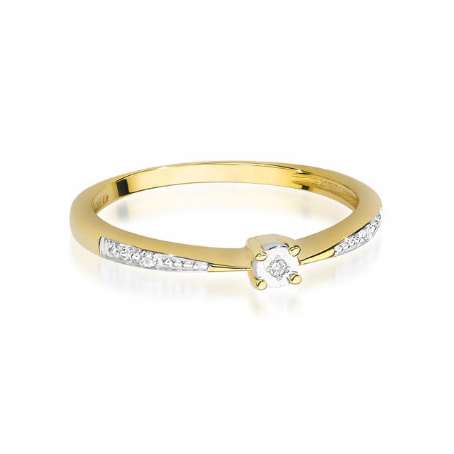 Inel Aur 14K cu Diamante Naturale 0.02 ct, imaginea 2 din 11