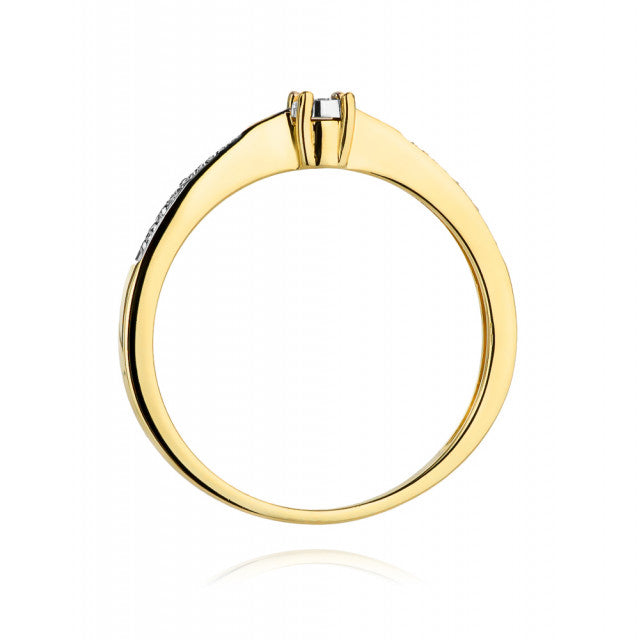 Inel Aur 14K cu Diamante Naturale 0.02 ct, imaginea 3 din 11