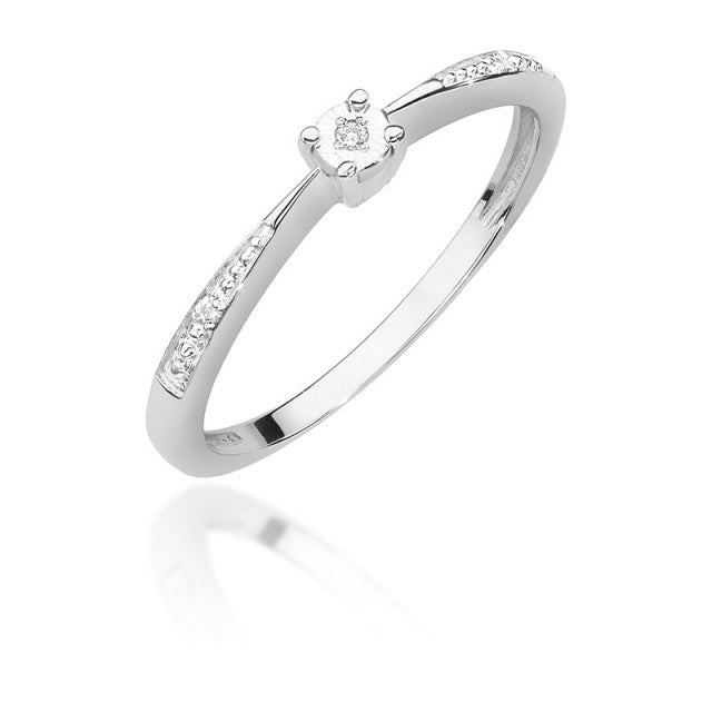 Inel Aur 14K cu Diamante Naturale 0.02 ct, imaginea 4 din 11