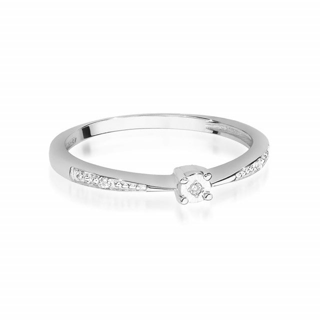 Inel Aur 14K cu Diamante Naturale 0.02 ct, imaginea 5 din 11