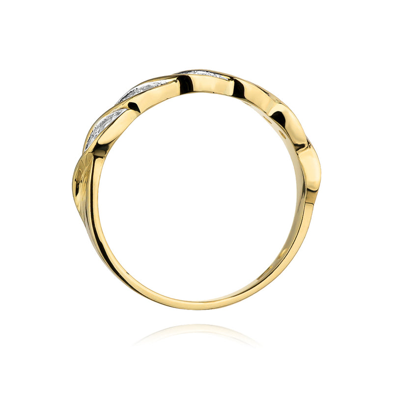 Inel Aur 14K cu Diamante Naturale 0.20 ct, imaginea 3 din 11