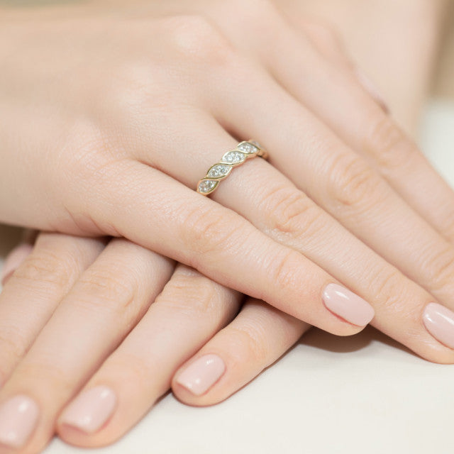 Inel Aur 14K cu Diamante Naturale 0.20 ct, imaginea 7 din 11