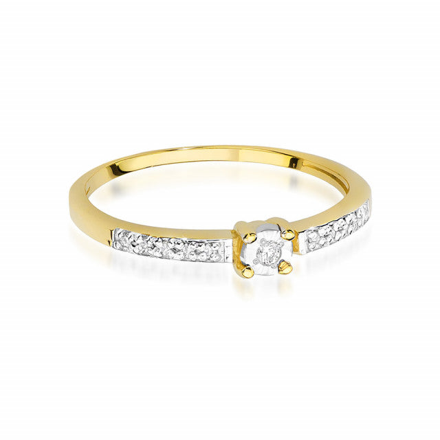 Inel Aur 14K cu Diamante Naturale 0.07 ct, imaginea 2 din 11