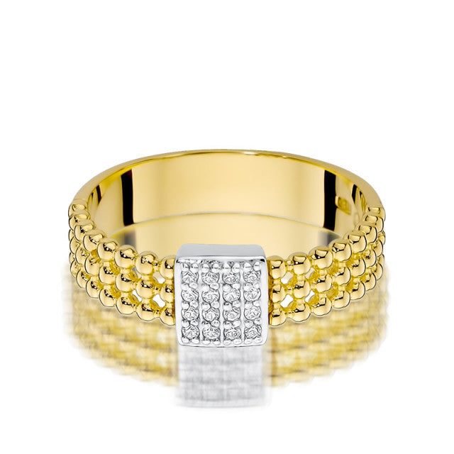 Inel Aur 14K cu Diamante Naturale 0.08 ct, imaginea 2 din 11