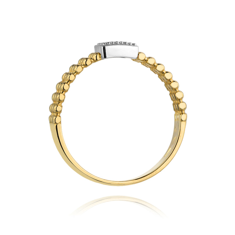Inel Aur 14K cu Diamante Naturale 0.08 ct, imaginea 3 din 11