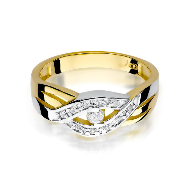 Inel Aur 14K cu Diamante Naturale 0.10 ct, imaginea 2 din 11