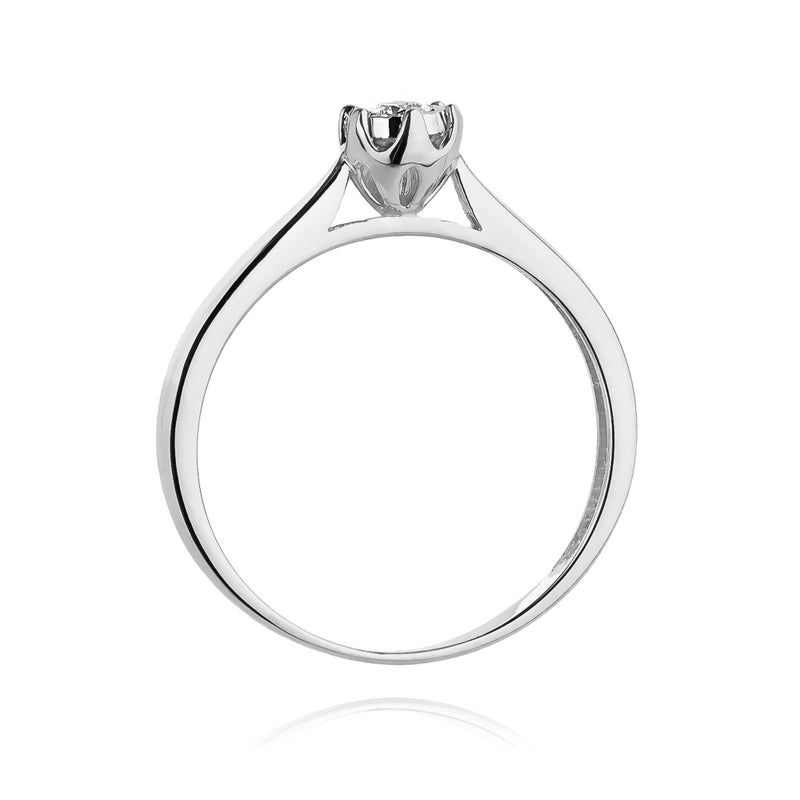 Inel Aur 14K cu Diamant Natural 0.08 ct, imaginea 6 din 11