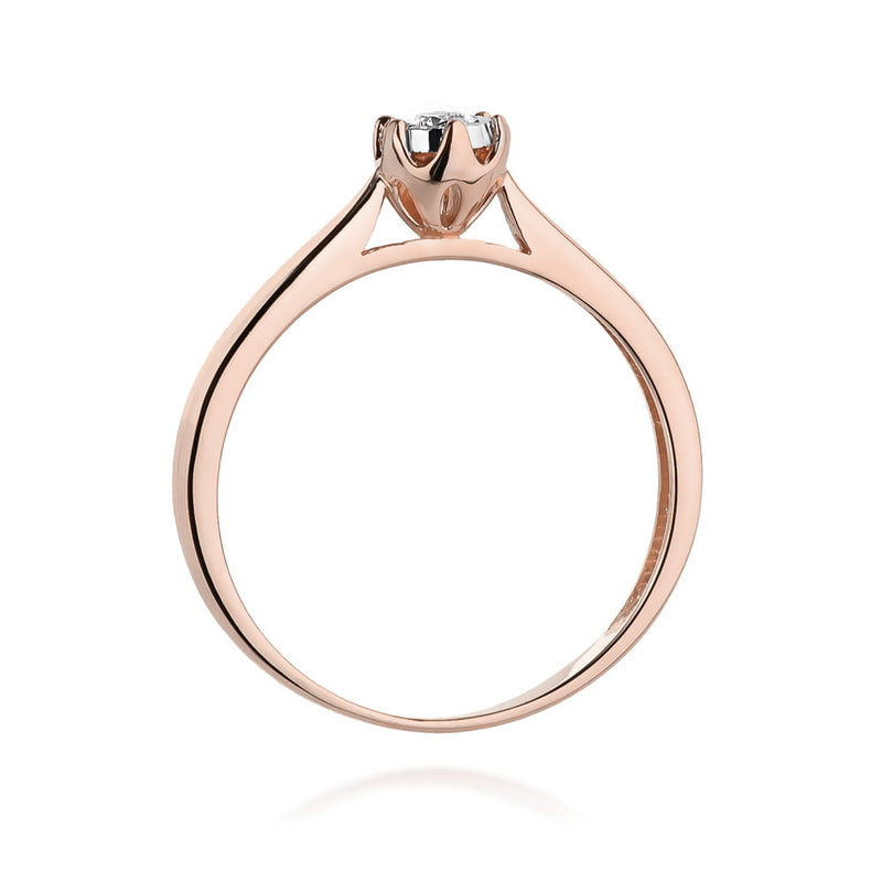 Inel Aur 14K cu Diamant Natural 0.08 ct, imaginea 10 din 11