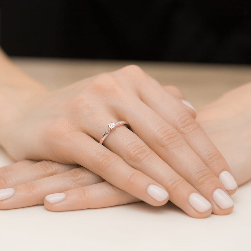 Inel Aur 14K cu Diamante Naturale 0.03 ct, imaginea 11 din 11