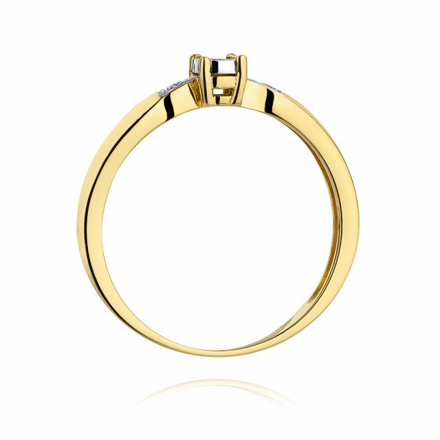 Inel Aur 14K cu Diamante Naturale 0.03 ct, imaginea 3 din 11